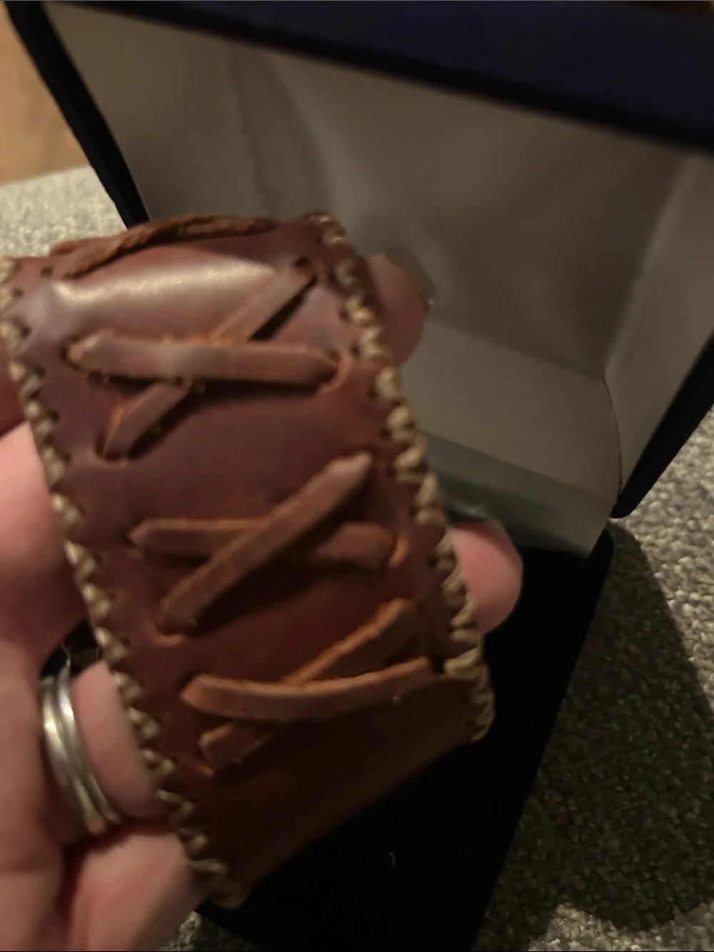 Leather bracelet hand made from Kenya! Sewn and crafted!